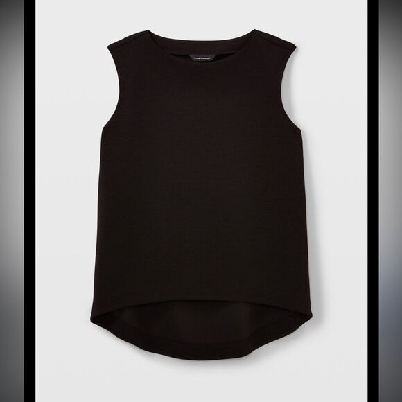 NWT Club Monaco Black Sculptural Top Sleeveless Designer Sz XS - Picture 1 of 9